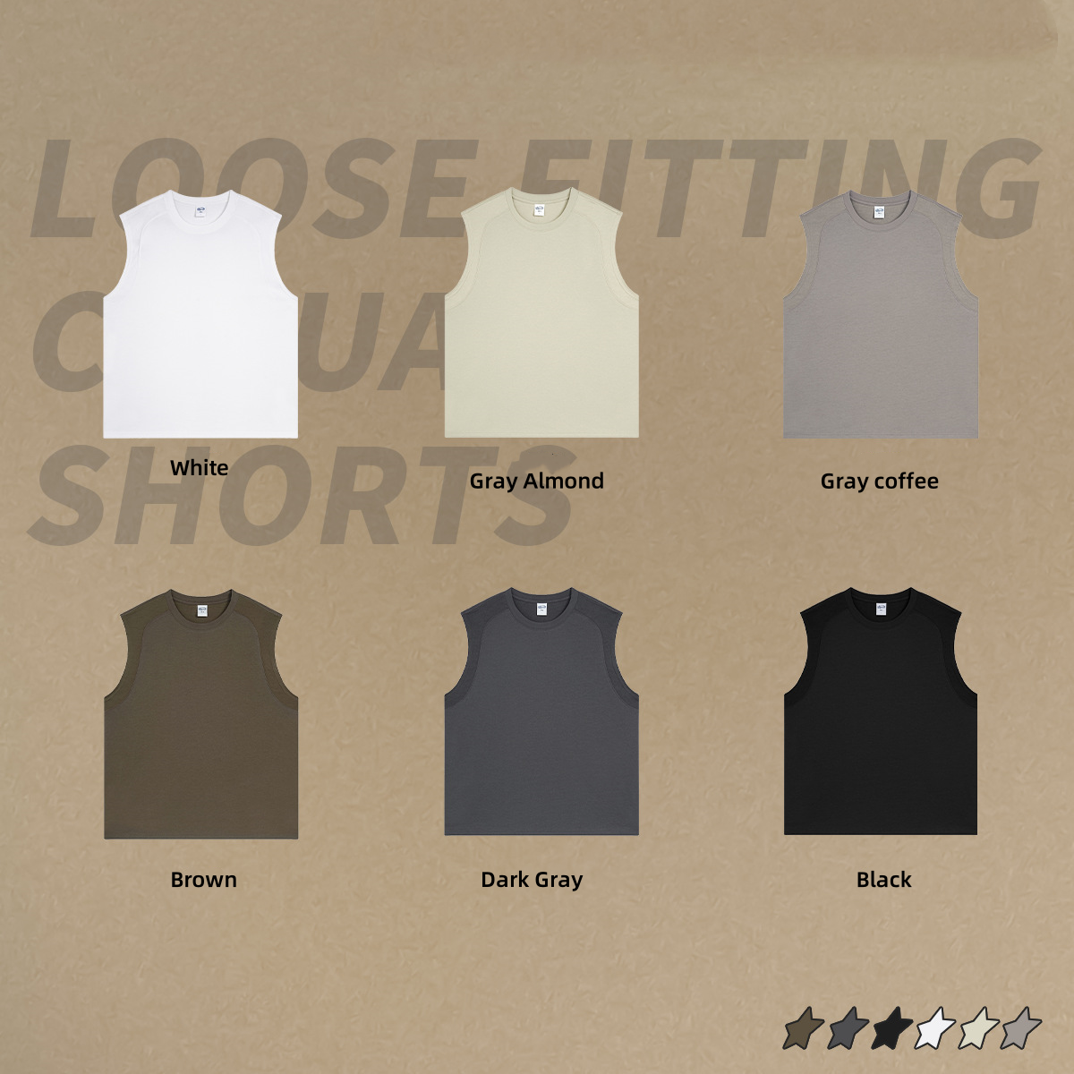 2025 summer new quick dry sports breathable loose men's sleeveless undershirt t-shirt