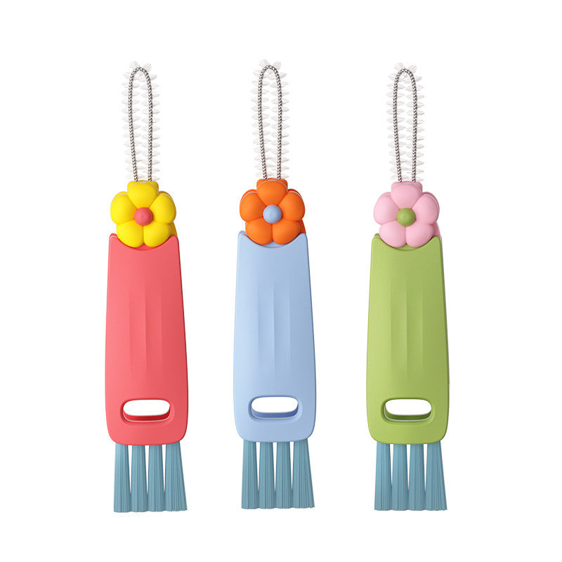 🔥3 in 1 Multipurpose Bottle Gap Cleaner Brush,🛒💨3 Pack Cup Cover Cleaning Brush,Cup Crevice Cleaning Tools,Water Bottle Cleaner Brush