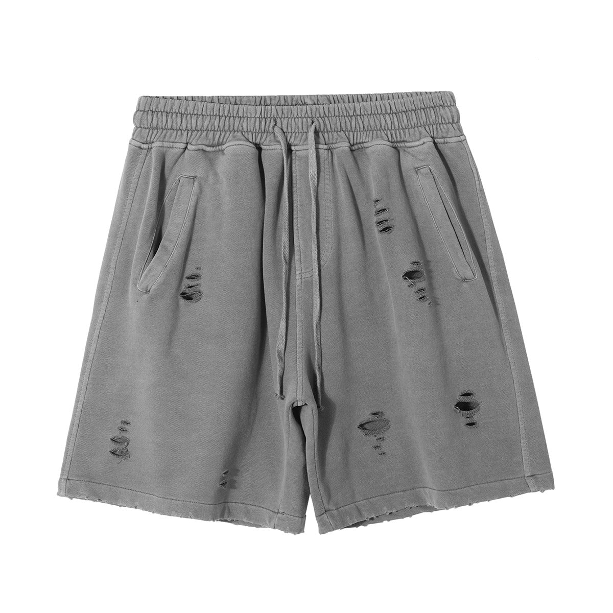 2025 new Europe and the United States high street wind heavy washing do old loose shorts men tide cut retro shorts