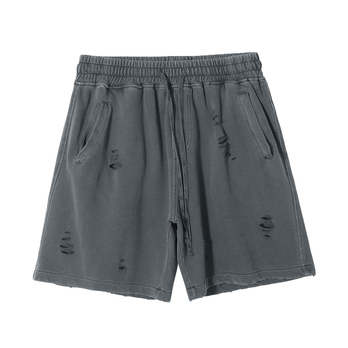 2025 new Europe and the United States high street wind heavy washing do old loose shorts men tide cut retro shorts