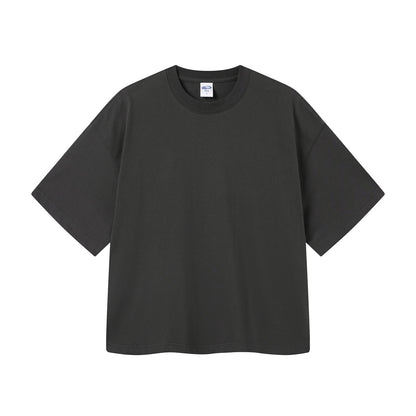 Tide “Boxy” version of the simple cotton basic paragraph T-shirt loose men and women short-sleeved